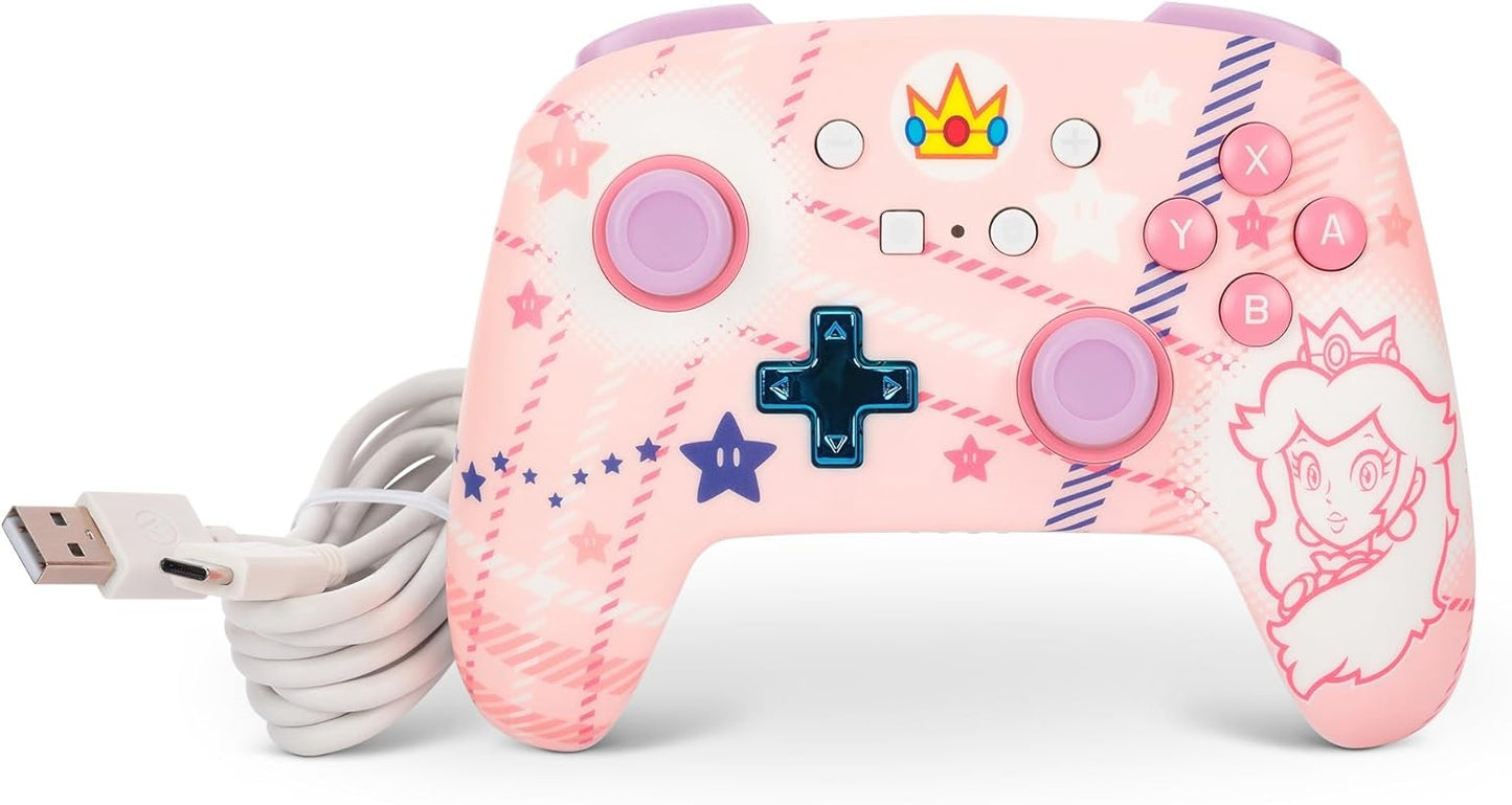 Manette sans fil pour Nintendo Switch - Plaid Princesse Peach