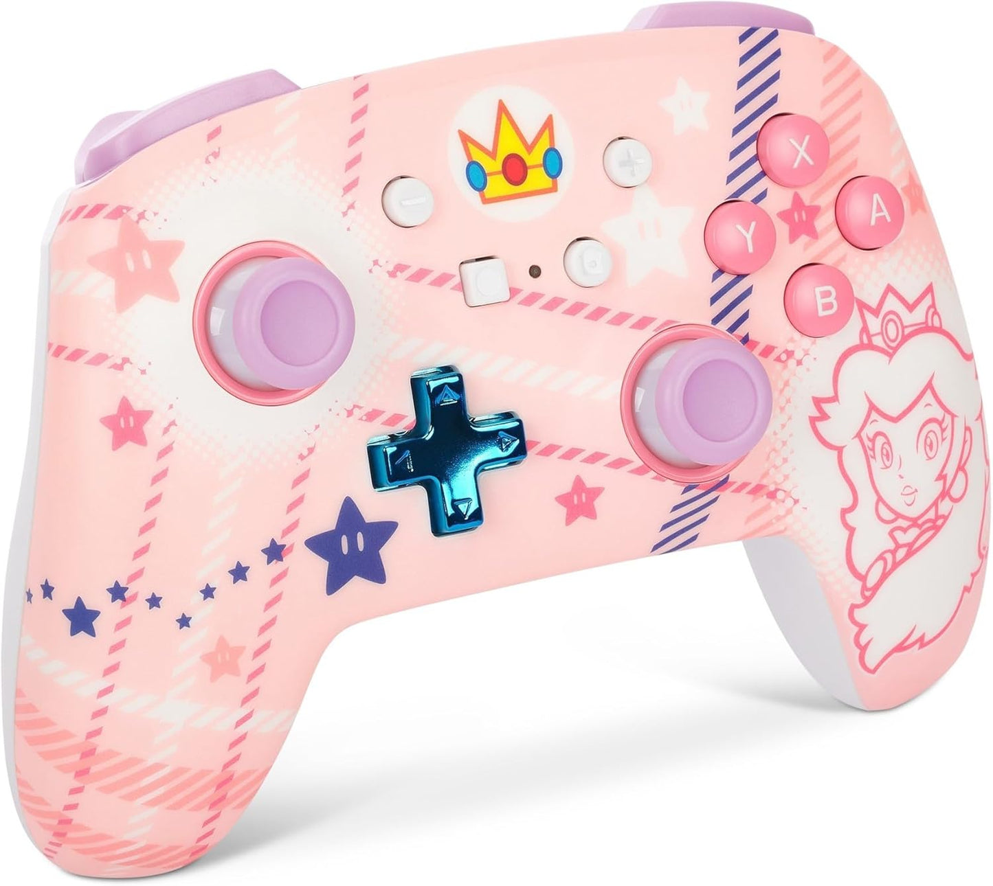 Manette sans fil pour Nintendo Switch - Plaid Princesse Peach