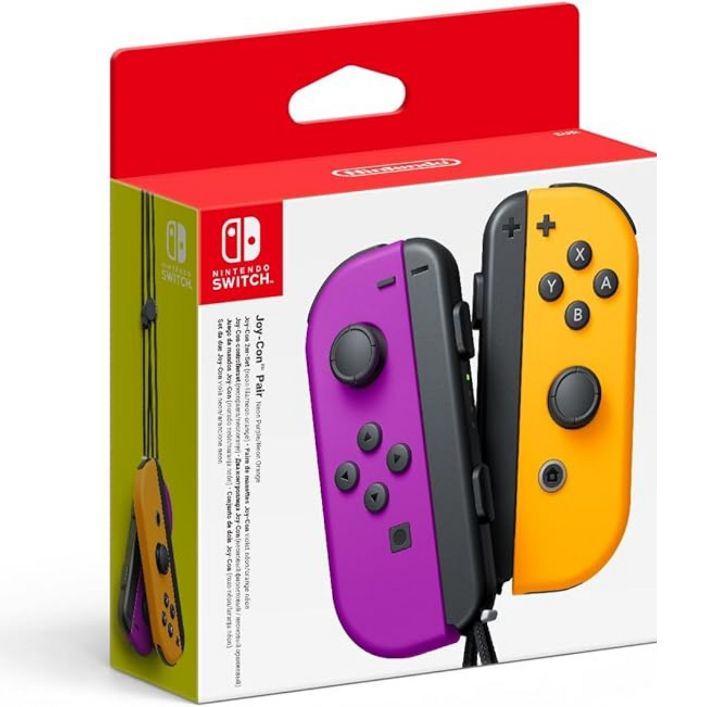 Nintendo Paire de Manettes Joy-Con Gauche Violet Néon/Droite Orange Néon